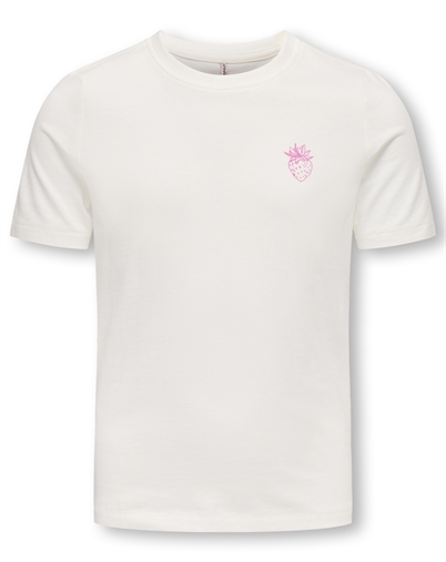 Kids Only - KOGBolette Life T-Shirt - Cloud Dancer/ Delight